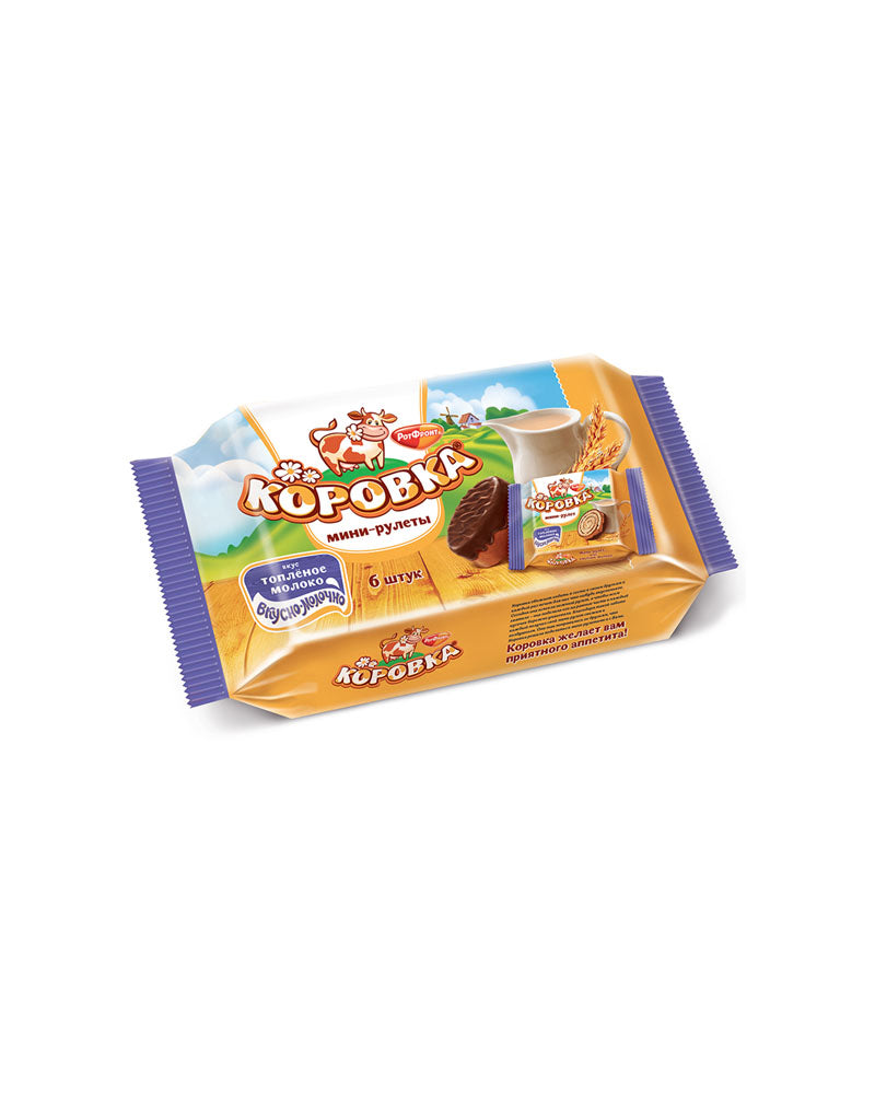 Rot Front - Biscuit Swiss-Roll Mini Korovka With Baked Milk 210gr