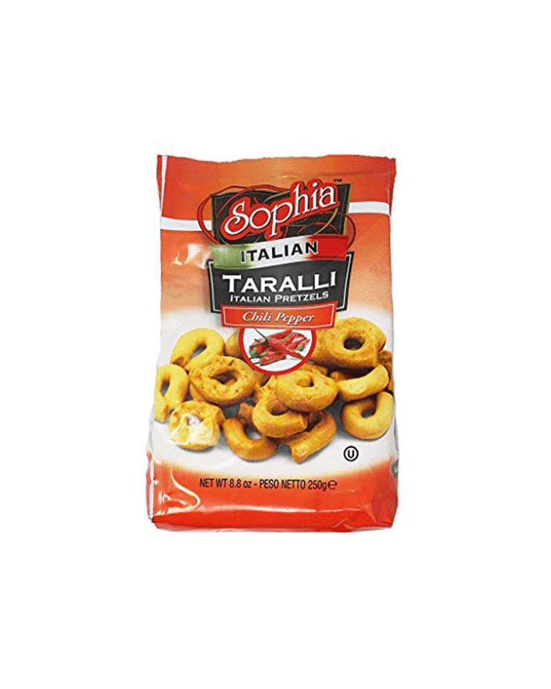 Sophia - Dry Bread Rings Taralli-Chili Pepper 250gr