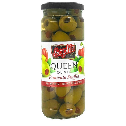 Marinated Olives Queen Green – Stuffed  – 16 oz (453gr)
