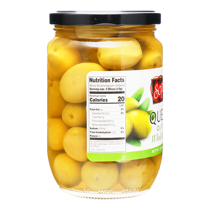Marinated Olives (Large) Queen Green – Whole – 16 oz (453gr)