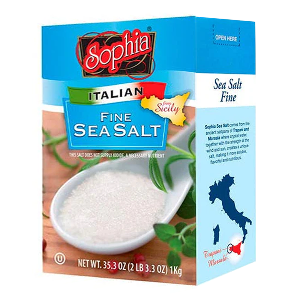 Соль йодированная кристаллическая морская мелкая – 2,2 фунта (1,0 кг)