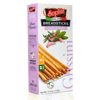 Bread Sticks Grissini-Garlic&amp;Herbs – 4.41 oz (125gr)