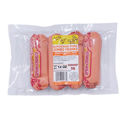 Свиные колбаски Jumbo Franks – Предварительная упаковка – 14,11 унций (400 г)