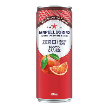 Газированная вода Zero Blood Orange, 6 шт. – банка – 11,15 унций (315 мл)