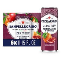 Water Sparkling Zero Pomegranate and Orange 6 pack – Can – 11.15oz (315ml)