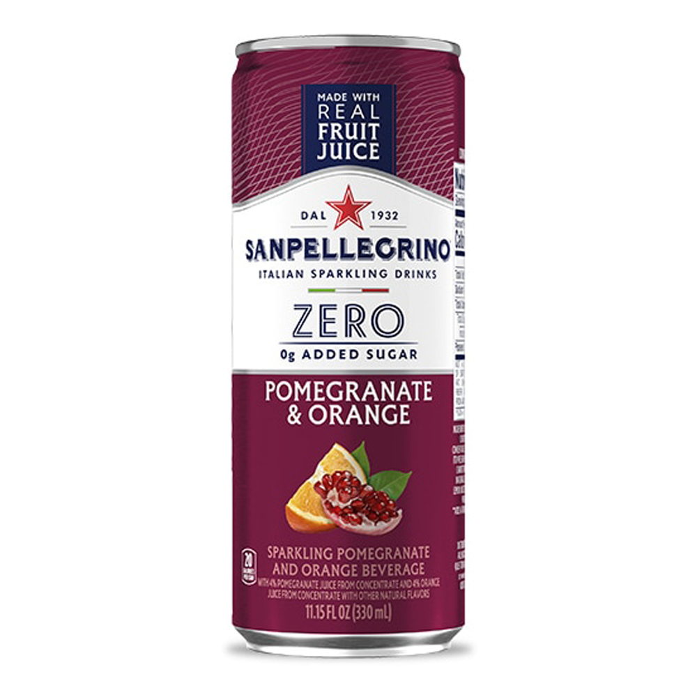 Water Sparkling Zero Pomegranate and Orange 6 pack – Can – 11.15oz (315ml)