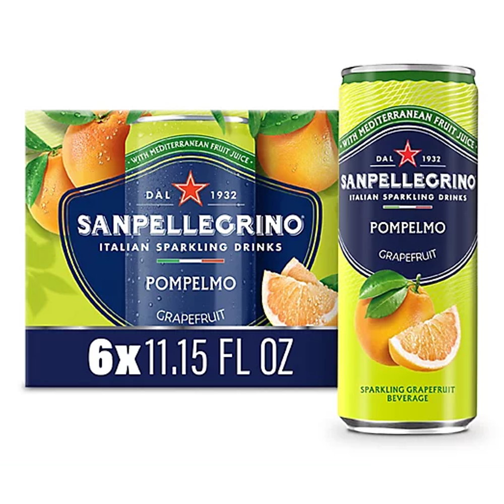 Газированный напиток Pompelmo Slim, 6 шт. – 11,16 жидких унций (330,0 мл)