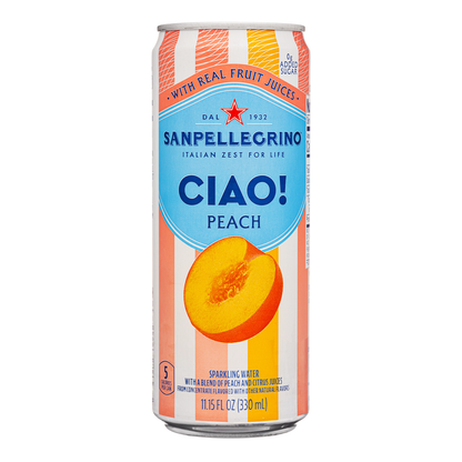 Water Sparkling Ciao! Peach 6 pk – Can – 11.15oz (315ml)