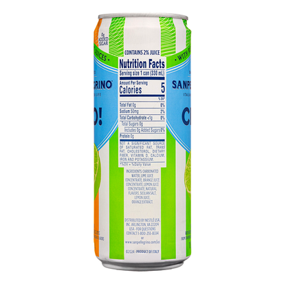 Water Sparkling Ciao! Lime 6 pack – Can – 11.15oz (315ml)