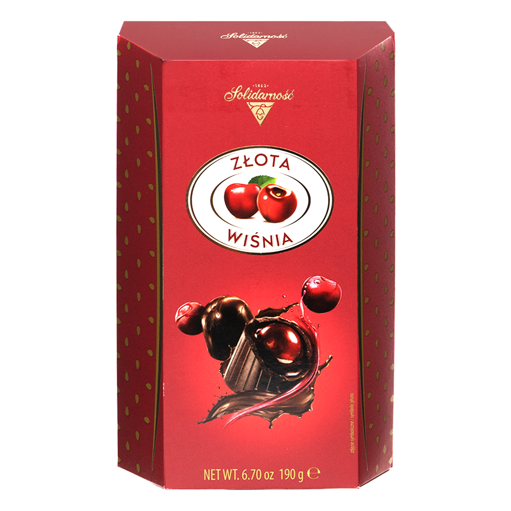 Candy Golden Cherry Gift Box with Liqueur – Box – 6.70 oz (190 gr)