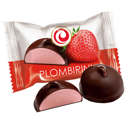 Candy Choco Plombirini Strawberry – 1lb (454g)