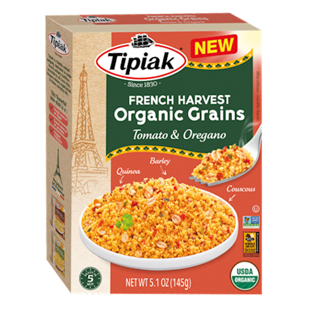 Organic Grains French Couscous, Quinoa, Barley with Tomatoes and Oregano – 5.1 oz (145 gr)
