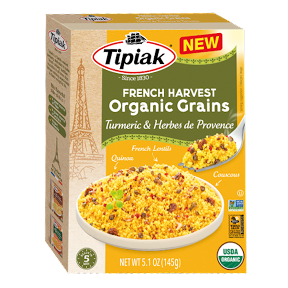 Organic Grains French Couscous, Quinoa, French Lentils with Turmeric and Herbs – 5.1 oz (145 gr)