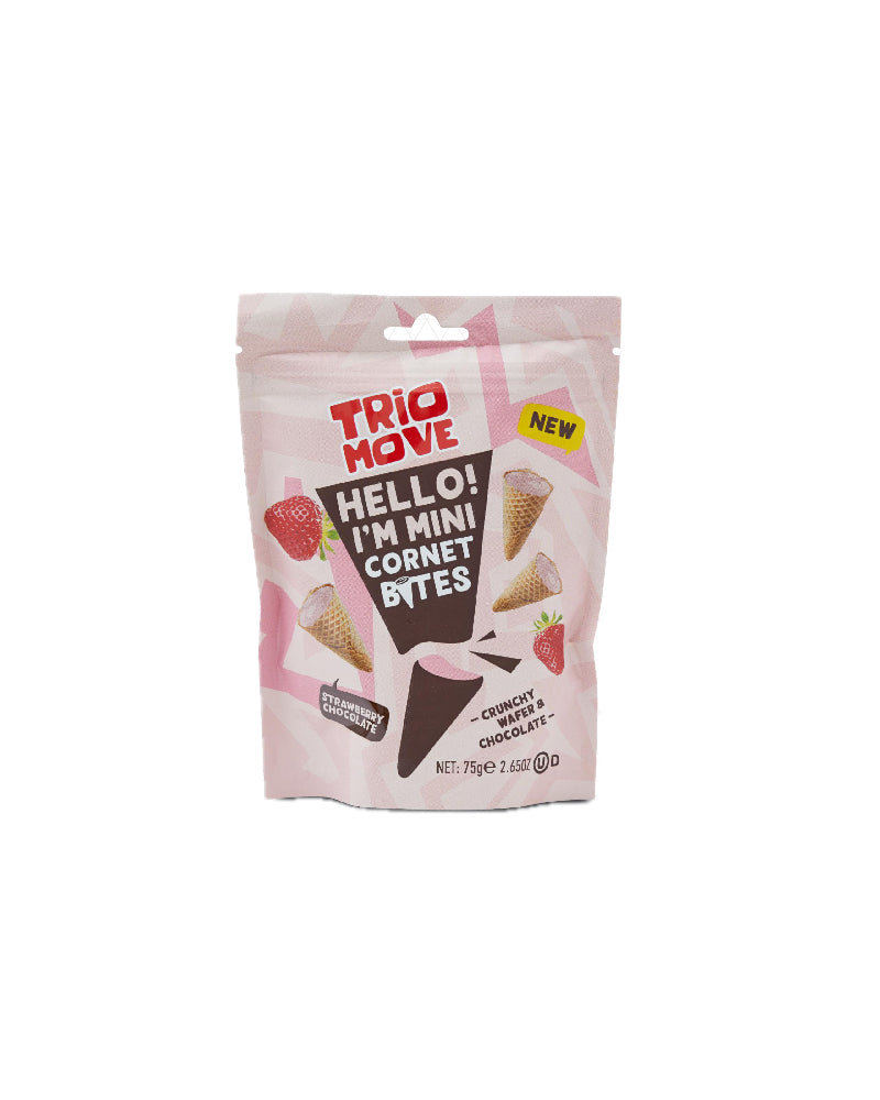 Trio Movie - Wafers Bites Strawberry + Chocolate 2.65oz