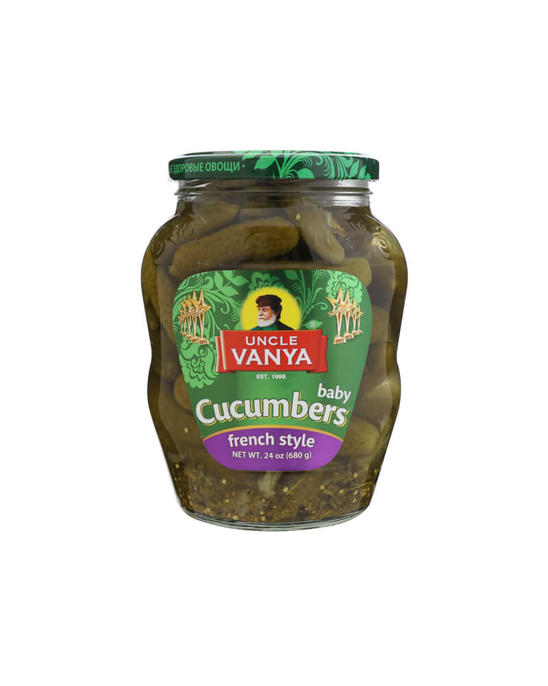 Uncle Vanya - Marinated (3-6cm) Baby Cucumbers-French Style 680gr