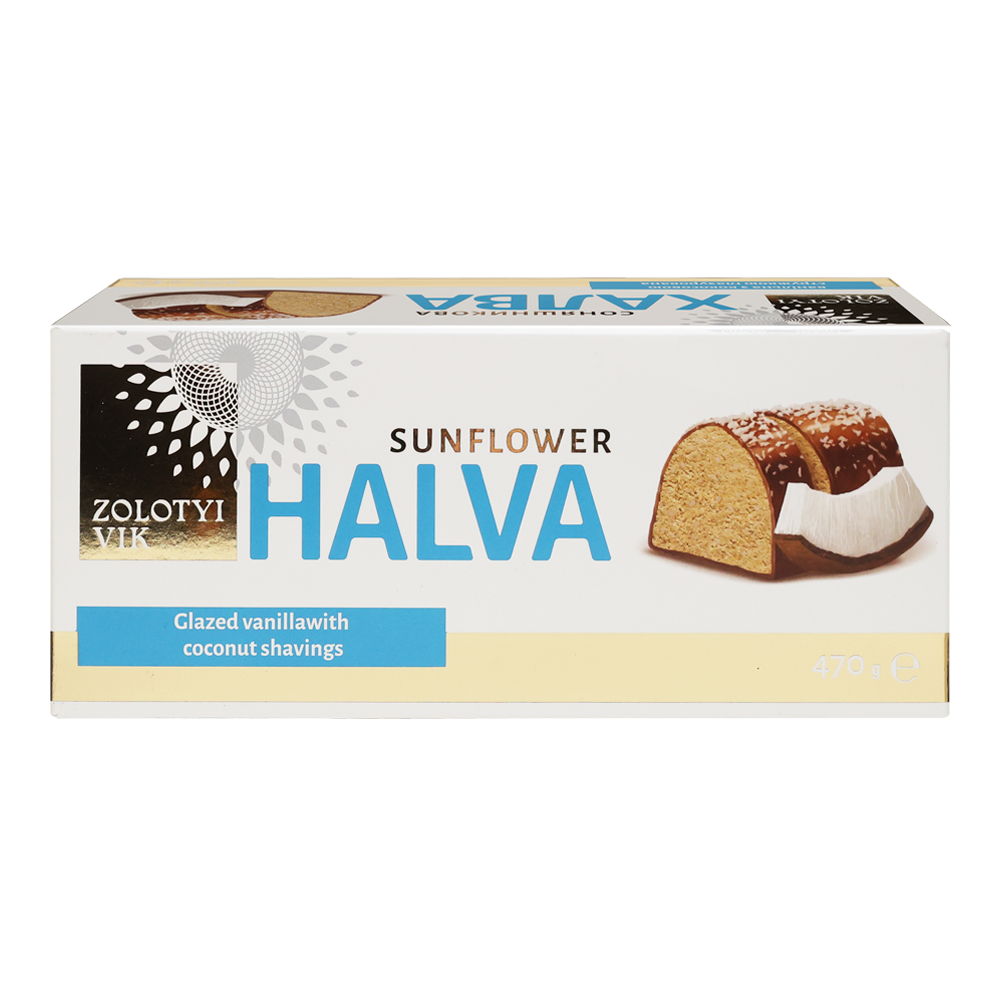 Halva Glazed Vanilla with Coconut – 16.6 oz (470 gr)