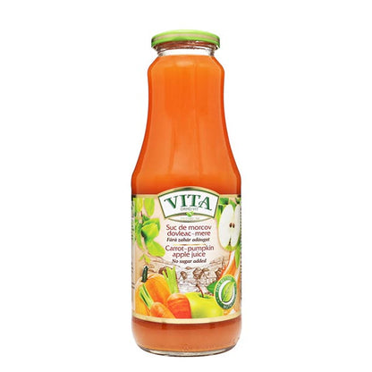 Juice Carrot, Pumpkin and Apple –  Glass –  1.06 qt – 33.81 fl oz (1.0lt)