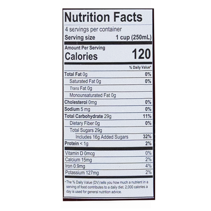 Juice Pomegranate Nectar –  Glass –  1.06 qt – 33.81 fl oz (1.0lt)