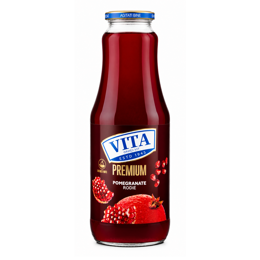 Juice Pomegranate Nectar –  Glass –  1.06 qt – 33.81 fl oz (1.0lt)