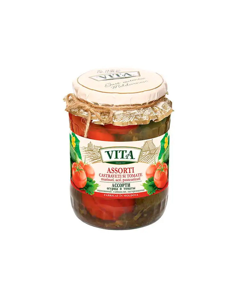 Vita - Marinated Assorted Cucumbers and Tomatoes 670gr