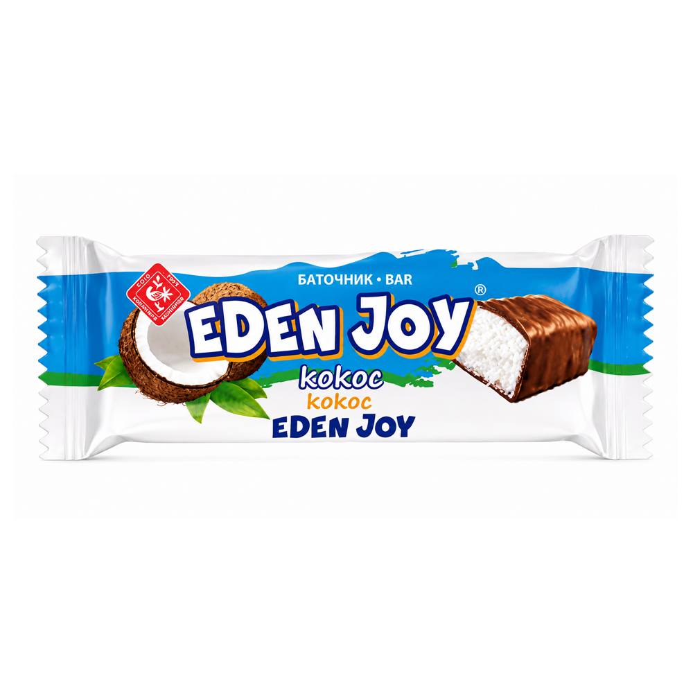 Eden Joy Chocolate Bar with Coconut – 1.41 oz (40 gr)