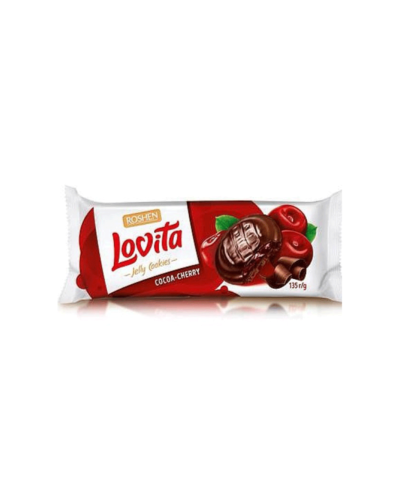 Roshen - Cookies Lovita W/Cherry Jelly 135gr