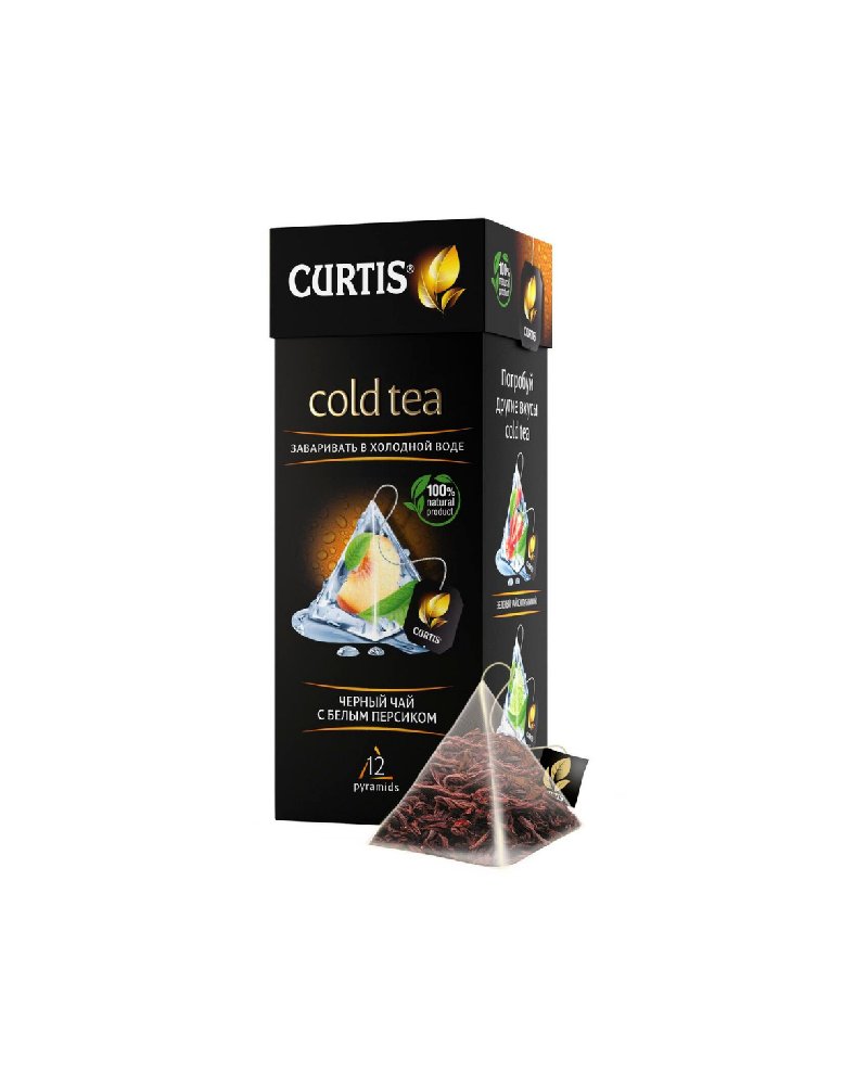 Curtis - Black Tea Cold W/White Peach 3D Tea Bags 12tb