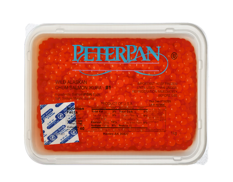 Red Caviar (#1) Chum Salmon Ikura – Tray – 35.27 oz (1 kg)