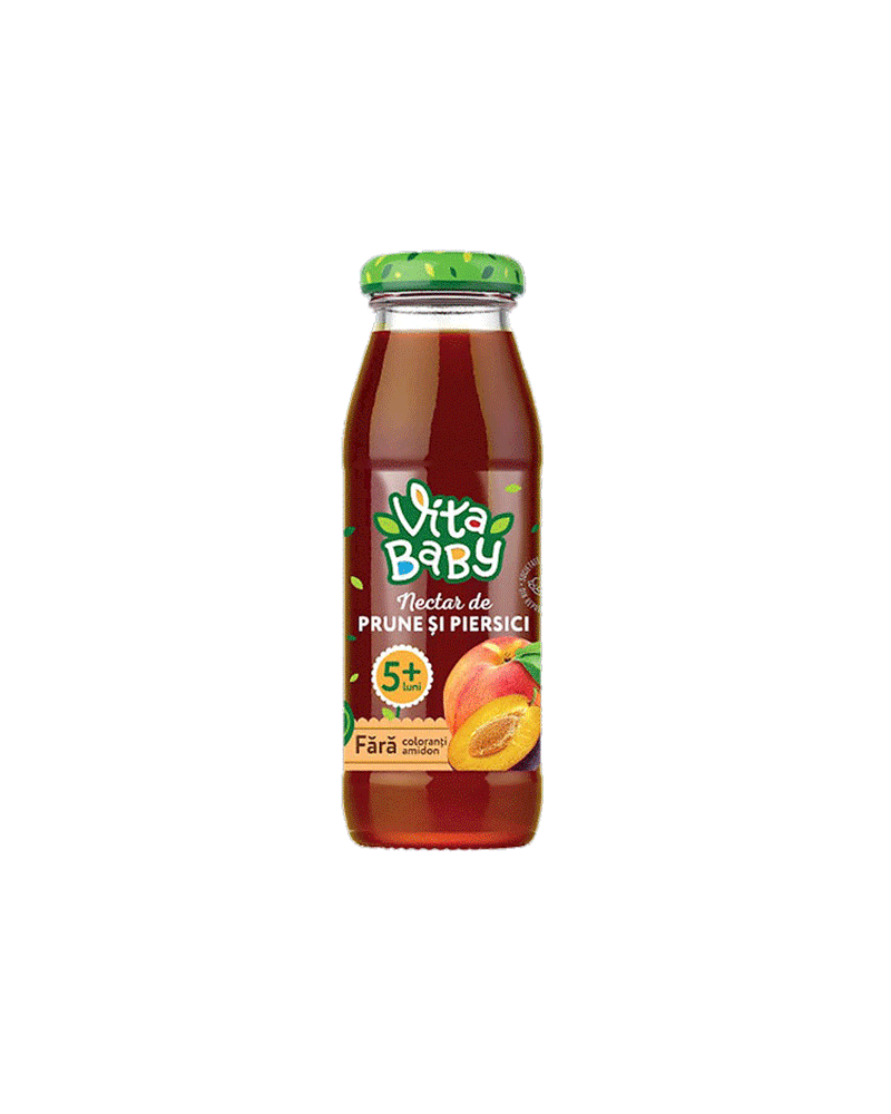 Vita - Baby Juice (Glass) Plum-Peach 175ml