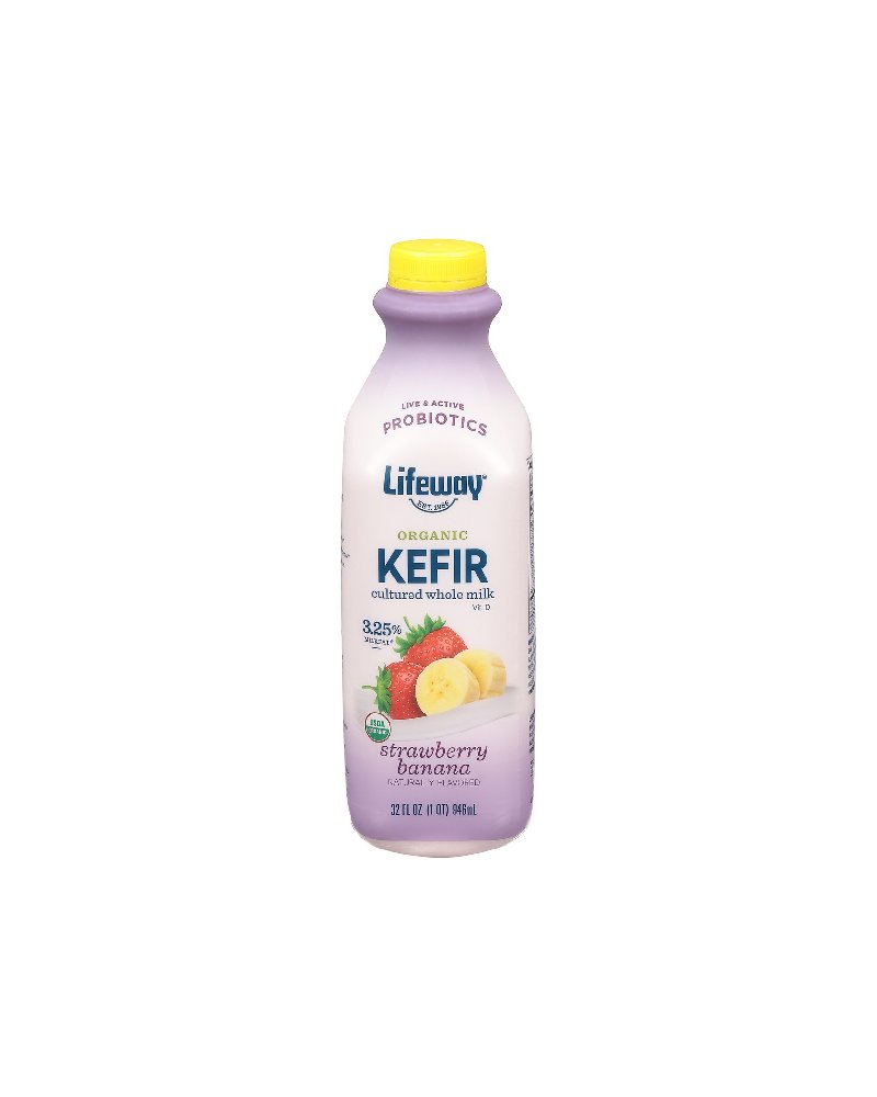 Lifeway - Organic Kefir Whole Milk Strawberry &amp; Banana 32 floz