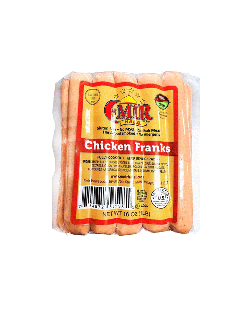 Emir - (Pre-Pk) Halal-Sausage Chicken Franks 1lb